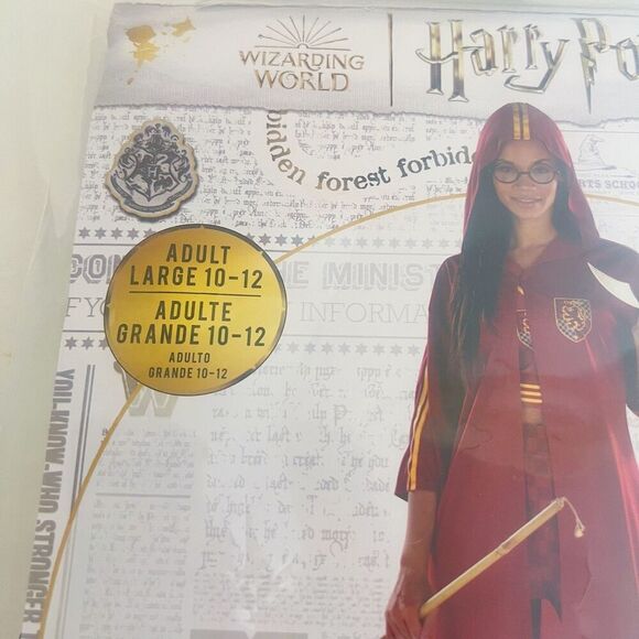NWT Harry Potter Gryffindor Quidditch Halloween Costume Ginny Weasley Size L - Picture 5 of 5